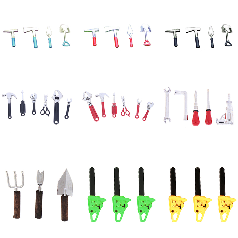 Gardening Tools Bag - 3/4/5/6 Buah Miniatur Rumah Boneka, Aksesoris