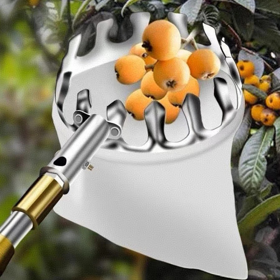 Gardening Tools Organizer - Alat Pemetik Buah Profesional, Keranjang Jaring