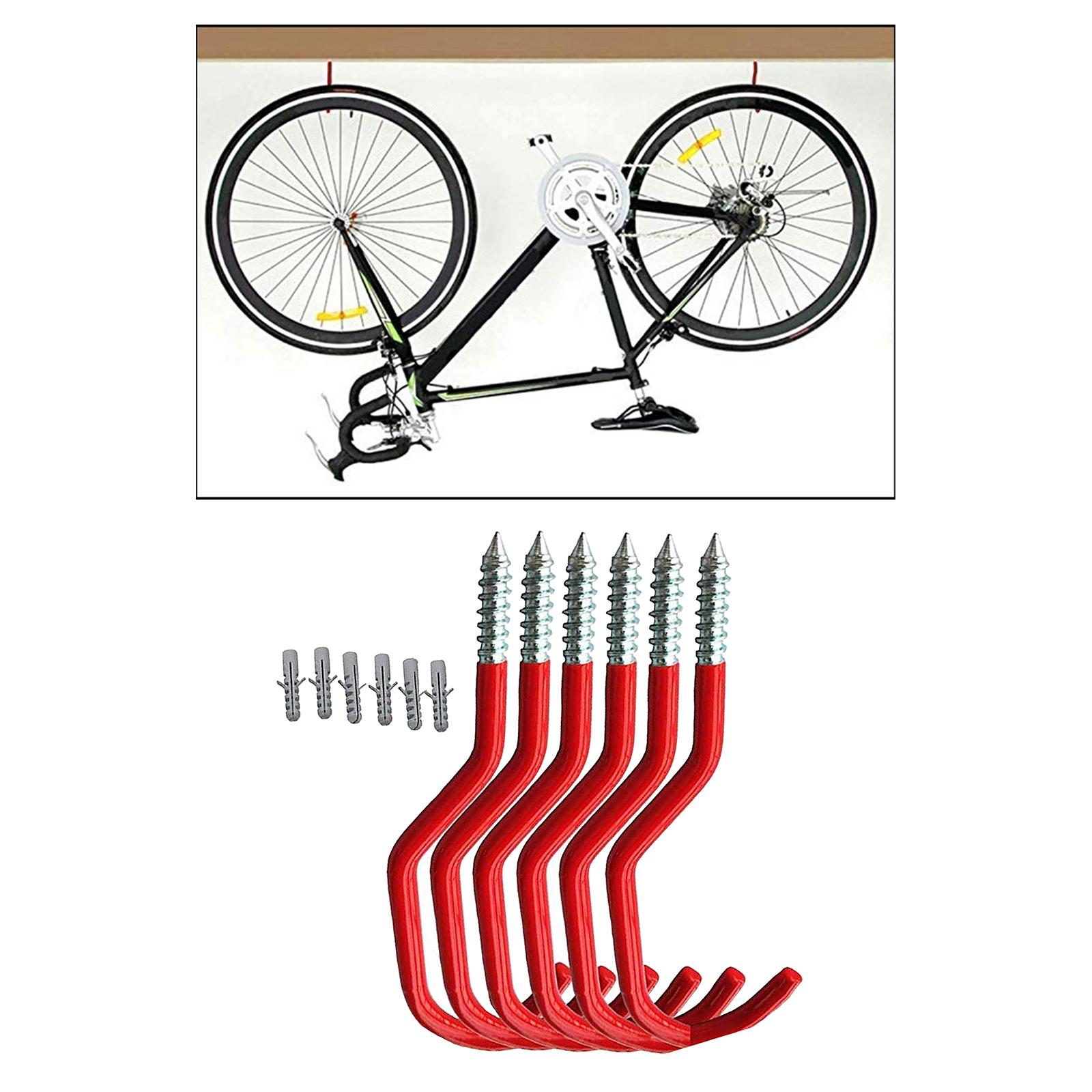 Gardening Tools Organiser - 6 Buah Gantungan Kait Sepeda Logam