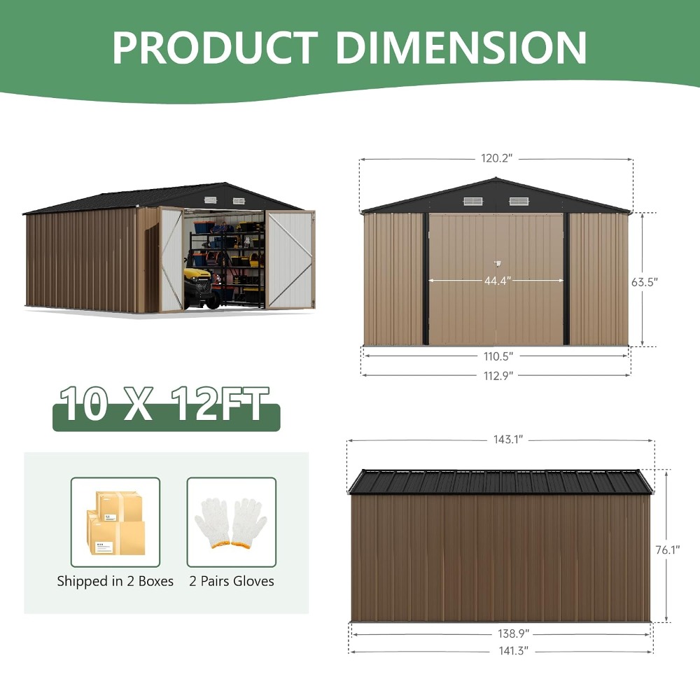 Gudang Penyimpanan Logam Besar - Gardening Tools Organiser ulasan dan harga