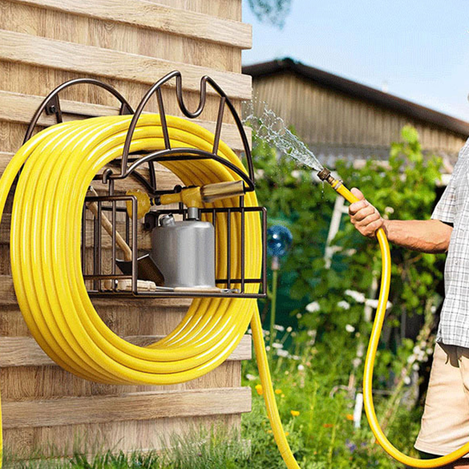 Tempat Selang Taman Terpasang  - Gardening Tools Organizer ulasan dan harga